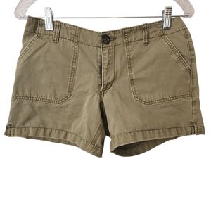 Vintage Old Navy Women's Olive/Khaki Mid-Rise Cargo Shorts Size 2